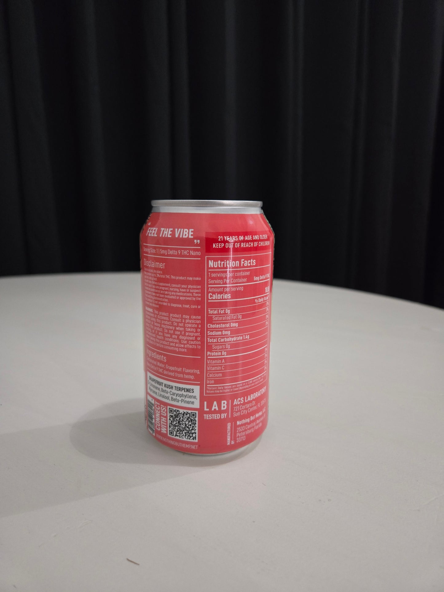 Vibes™ | Fresh Grapefruit | Delta 9 THC | 5mg | Drink | Indica | 4 Pack