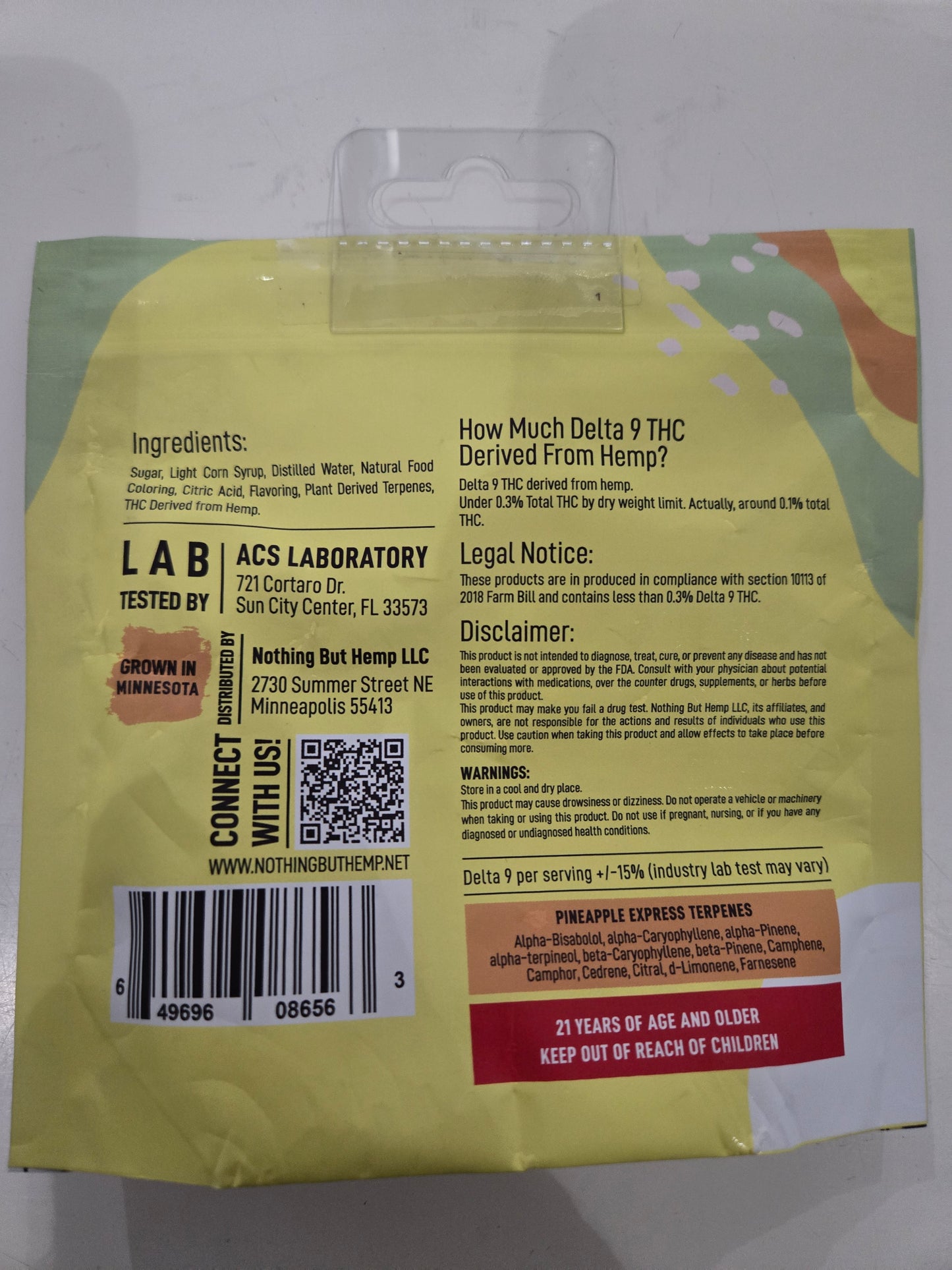 Vibes Hard Candy | Pineapple Express Strain | Sativa | 5mg THC | THC Hard Candies